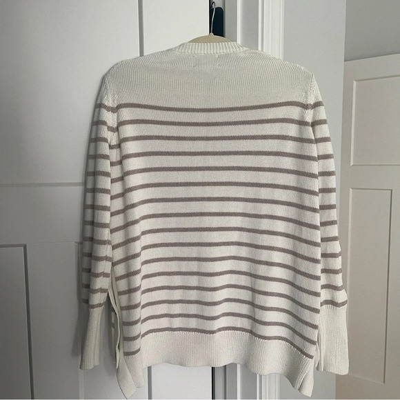 Tuckernuck Striped Sweater Button Sides Cream - Picture 4 of 4